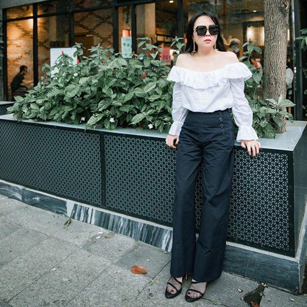 Bất chấp thân hình mũm mĩm, Phượng Chanel vẫn đam mê diện áo bẹt vai, hoá ra là có chiêu-13