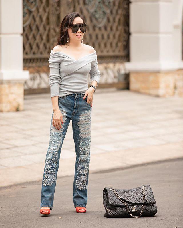 Bất chấp thân hình mũm mĩm, Phượng Chanel vẫn đam mê diện áo bẹt vai, hoá ra là có chiêu-6