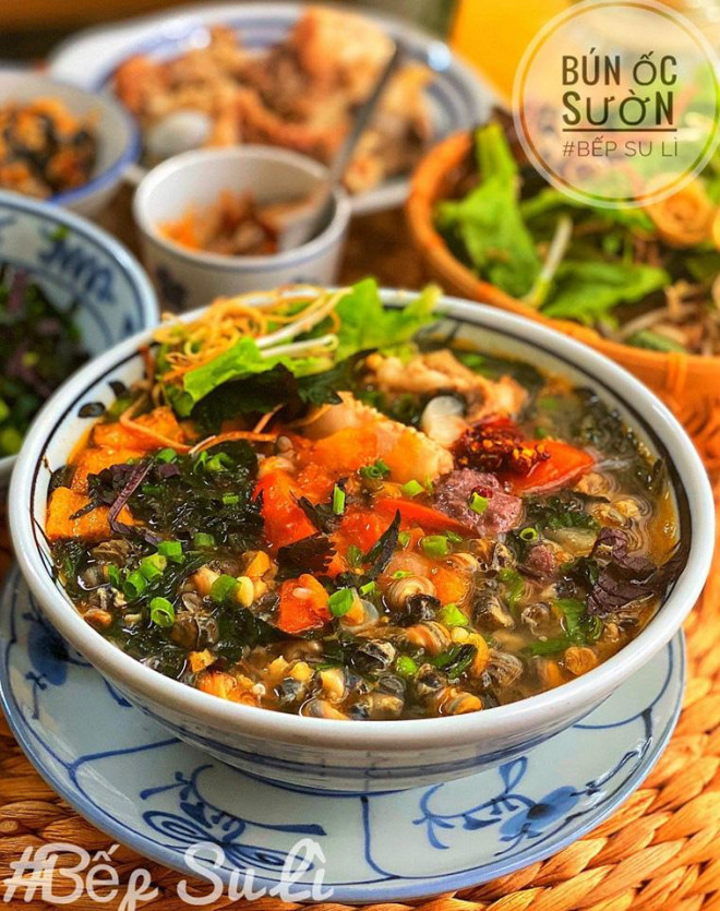 Nóng ngộp thở, chống chán ăn bằng bún ốc sườn non, thơm ngon hấp dẫn cả nhà-2