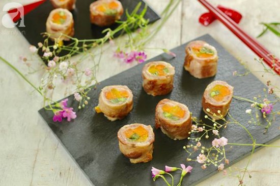 Lười tập luyện mà muốn vòng eo Ngọc Trinh thì tối chỉ ăn món thịt cuộn rau củ này thôi các mẹ nhé!