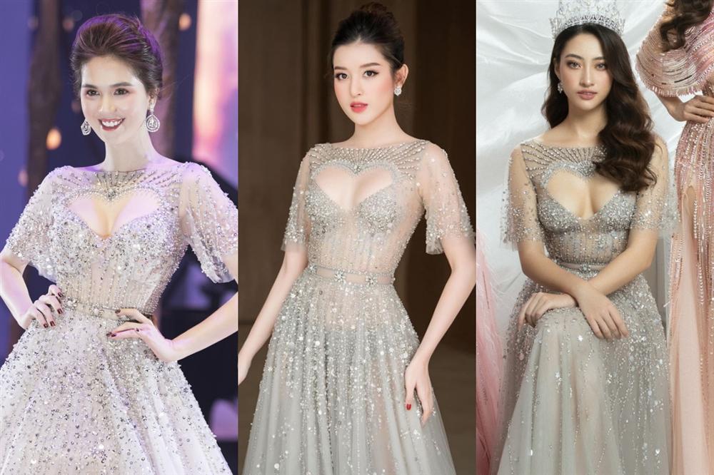Diện đầm gợi cảm mà vòng 1 ngồn ngộn thì chưa chắc đã đẹp, cứ nhìn Ngọc Trinh đụng hàng Huyền My, Lương Thùy Linh là rõ-7