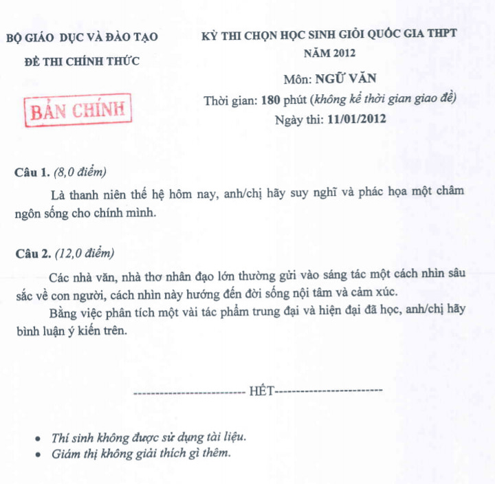 Hé lộ đề thi học sinh giỏi Quốc gia môn Văn qua các năm: Đề nào cũng sắc như dao cạo, thách thức mọi thí sinh khi làm bài-2