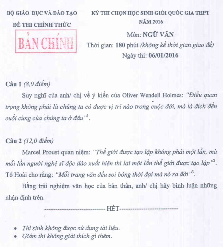 Hé lộ đề thi học sinh giỏi Quốc gia môn Văn qua các năm: Đề nào cũng sắc như dao cạo, thách thức mọi thí sinh khi làm bài-6