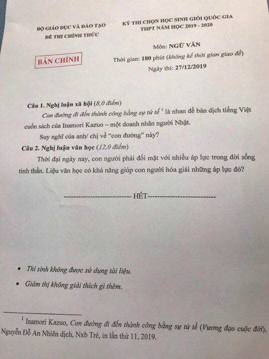 Hé lộ đề thi học sinh giỏi Quốc gia môn Văn qua các năm: Đề nào cũng sắc như dao cạo, thách thức mọi thí sinh khi làm bài-9