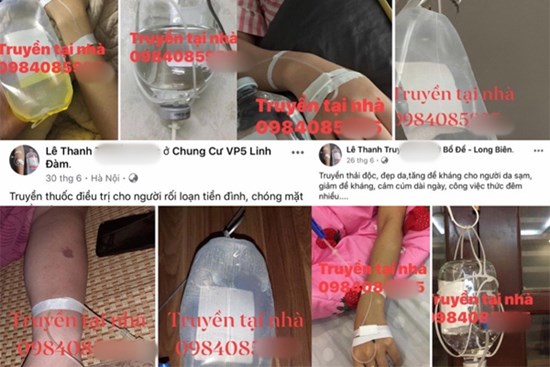 Rùng mình dịch vụ tiêm, truyền tại nhà