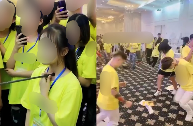 Clip: Học viên khóa học làm giàu chọc gậy vào yết hầu để thử thách bản lĩnh chính mình gây kinh hãi-1