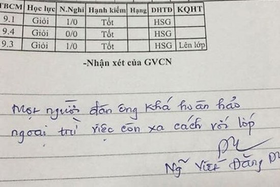 Thầy giáo phê sổ liên lạc chọc đúng 'điểm yếu' của từng học sinh nhưng sao lại đáng yêu đến thế này!