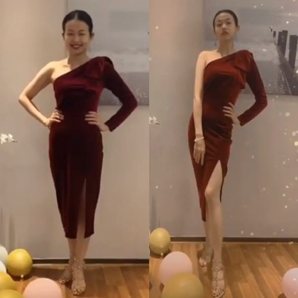 Đến Ngọc Trinh mà không áp dụng thủ thuật tạo dáng này thì điểm sexy cũng vơi đi phân nửa khi diện váy xẻ vạt-1