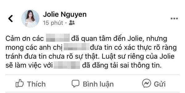 Hoa hậu Jolie Nguyễn chính thức lên tiếng về tin đồn liên quan đến đường dây mại dâm 30.000 USD-1