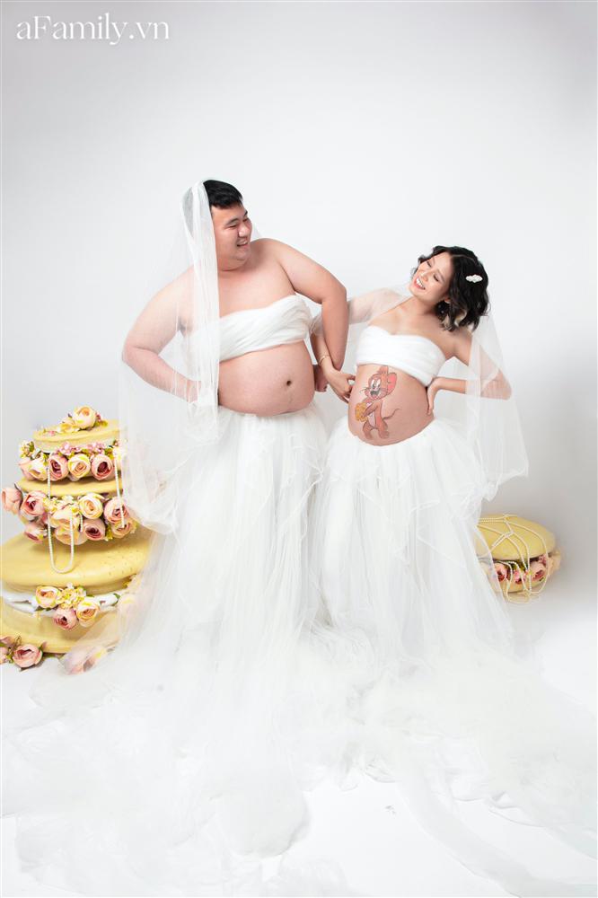 Bộ ảnh bầu hot nhất MXH: Bố bụng mỡ tạo dáng xinh không kém mẹ bầu, ai xem cũng phải thốt lên quá dễ thương-8
