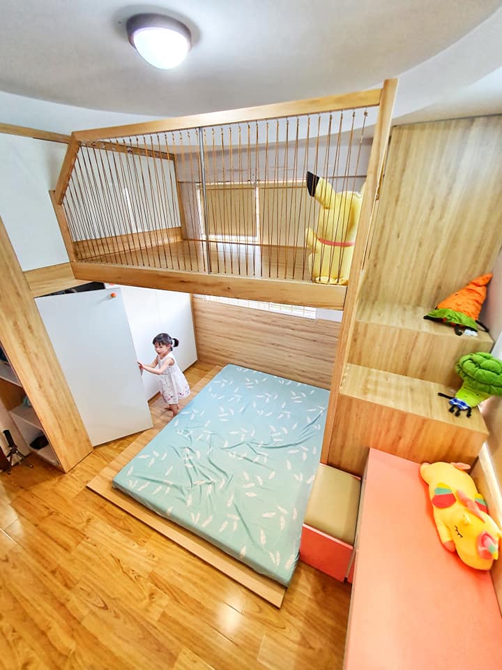 Ông bố trẻ quyết định đầu tư làm tặng con gái 1 phòng gác lửng đẹp như mơ với chi phí thật sự ấn tượng-9