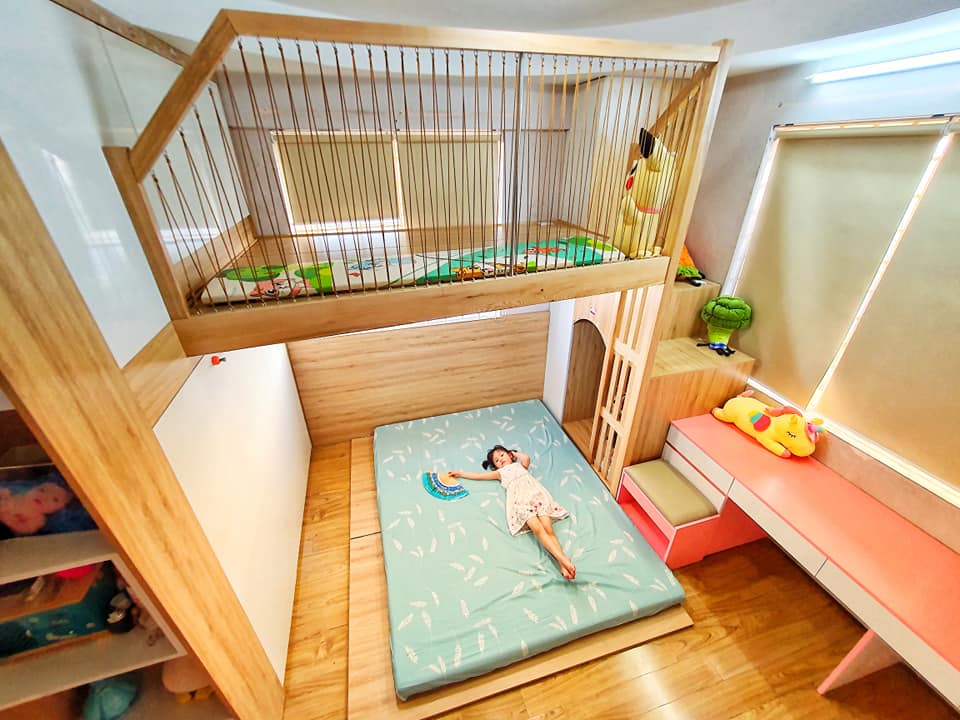 Ông bố trẻ quyết định đầu tư làm tặng con gái 1 phòng gác lửng đẹp như mơ với chi phí thật sự ấn tượng-10