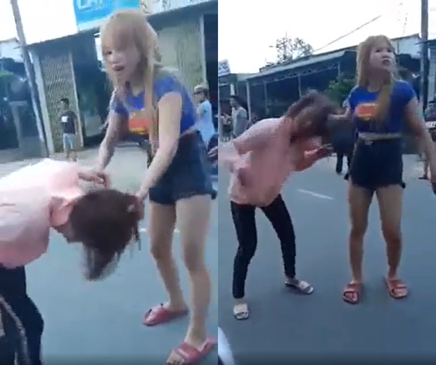 Xôn xao clip Xôn xao clip cô gái trẻ bị đôi nam nữ đánh tới tấp giữa đường-1