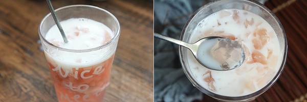 Trà đào xưa như trái đất rồi, năm 2020 phải ăn thạch đào dầm sữa mới đúng trend chị em nhé!-4