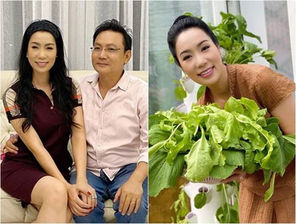 Ông xã trồng rau xum xuê, Trịnh Kim Chi thích thú ra tay làm bánh xèo đãi cả gia đình-1