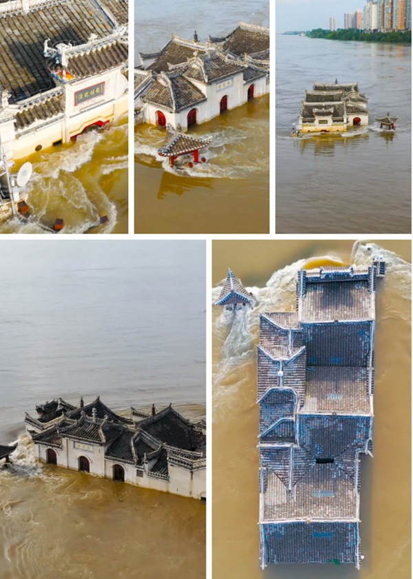 Ngôi chùa 700 tuổi gồng mình giữa nước lũ Trường Giang, người dân tự hào Mọi năm đều kiên cường chống lũ, năm nay sẽ chiến thắng thôi-6
