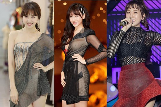 Ai mặc đồ xuyên thấu cũng gợi cảm nhưng Hari Won lại bị váy áo 