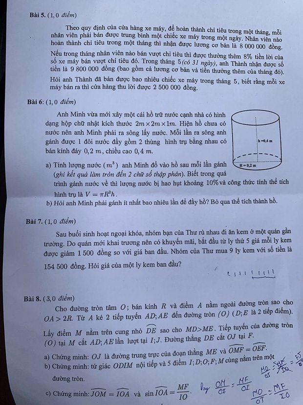 Đề thi môn Toán vào lớp 10 TP.HCM: Thí sinh than khó không làm được bài-2