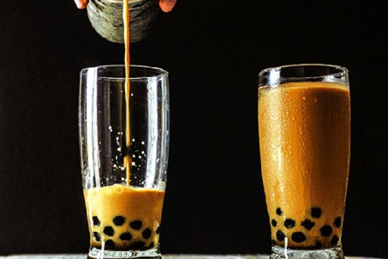 25 nghìn pha 25 lít trà sữa, không có trà và sữa, chỉ hương liệu