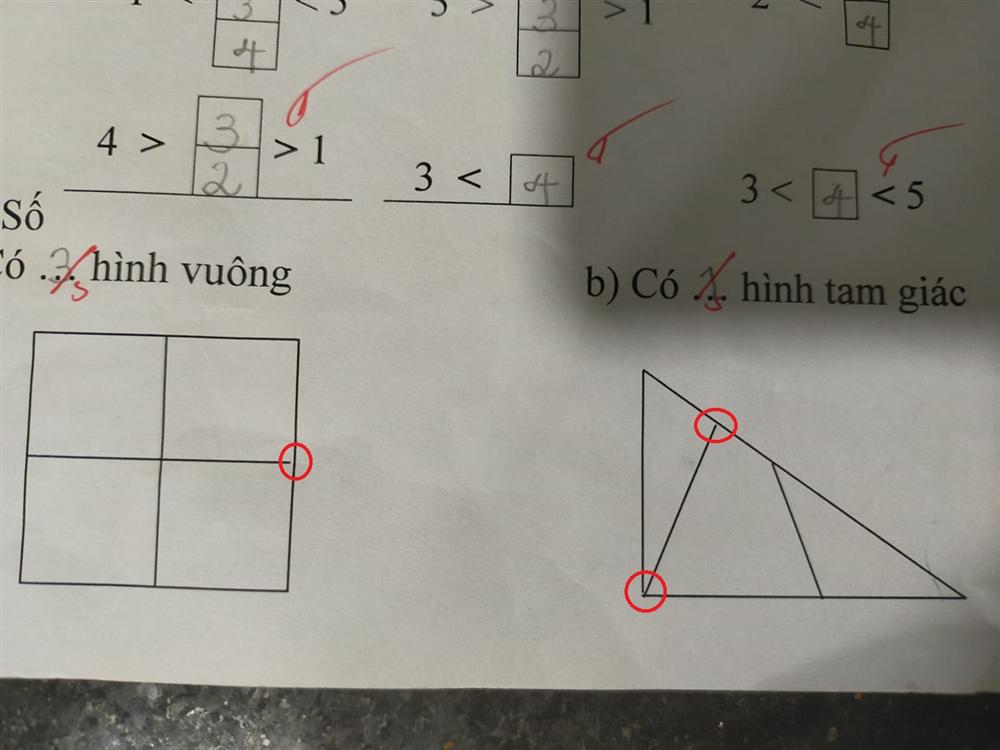 Bài toán đếm hình lớp 1 đơn giản khiến phụ huynh nhiệt tình tranh cãi, nghe lý giải của học sinh mới thấy sai sai-2