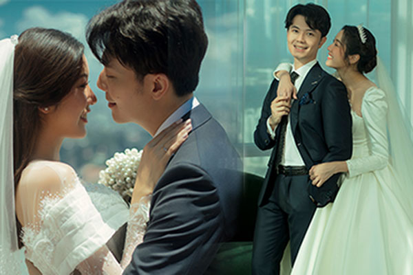 Á hậu Thuý Vân nghi lộ bụng bầu ngay trong tiệc cưới, fan nháo nhào gửi lời chúc mừng-4