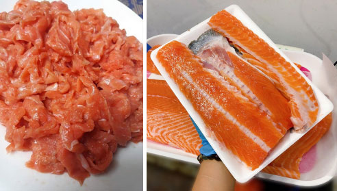 Vụn cá hồi giá rẻ hút khách, các bà nội trợ đặt mua ồ ạt-1