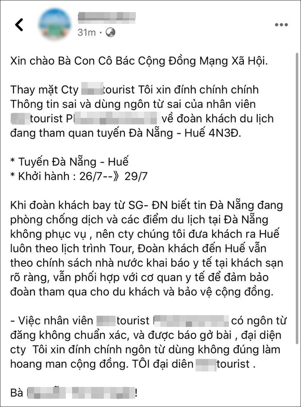 Hướng dẫn viên du lịch nhận loạt chỉ trích sau phát ngôn đưa đoàn khách tẩu thoát khỏi Đà Nẵng một cách an toàn-2
