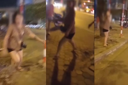 Lại chuyện nhức nhối nơi công cộng: Người phụ nữ bán trà đá hung hãn đuổi đánh người dân vì dừng xe trên vỉa hè... mà không gọi nước!?