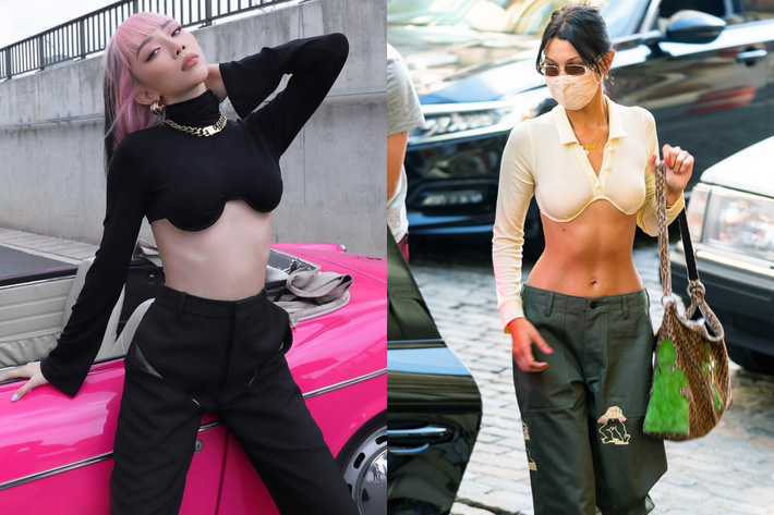 Tóc Tiên bắt trend trước cả Bella Hadid, diện crop top ôm ngực cũn cỡn bốc lửa một chín một mười-5