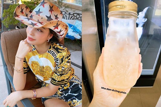 Sống trong biệt thự triệu đô, Phạm Hương vẫn tự tay hái cây nhà lá vườn làm đồ giải khát