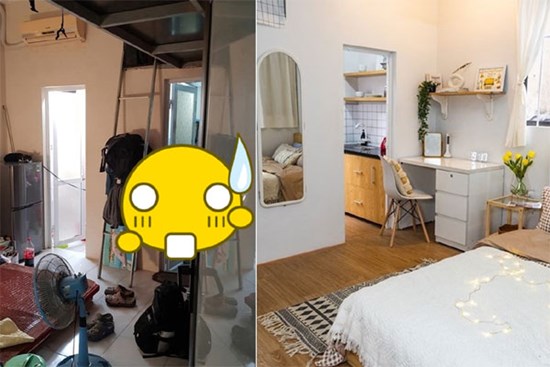 Từ phòng trọ cũ 18m² tồi tàn, cô gái Hà Nội có màn cải tạo