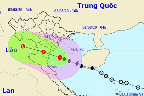 Bão dịch xuống phía nam, hướng vào Ninh Bình - Nghệ An-1