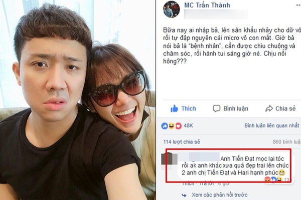 Hari Won tố” chồng không tha giữa đêm, Tiến Luật liền nhảy vào cà khịa”, còn Trấn Thành phản ứng ra sao?-4