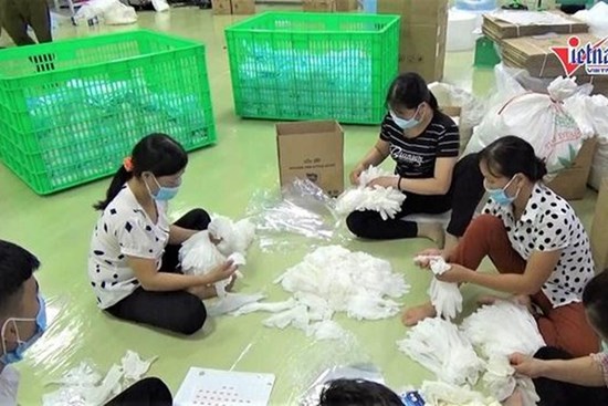 Rùng mình cách gian thương tái chế hàng tấn găng tay bẩn tuổn ra thị trường