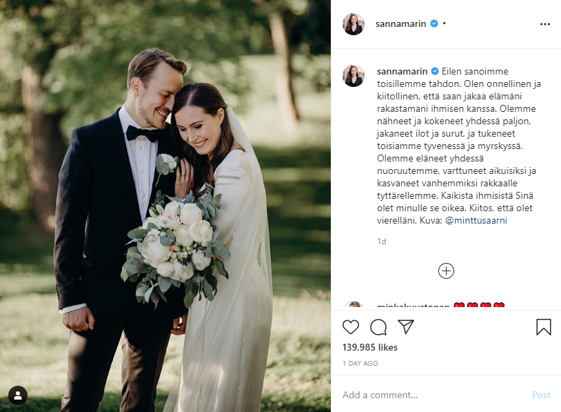 Từ chuyện tình thanh xuân đẹp như mơ đến đám cưới khiến truyền thông quốc tế xôn xao của nữ Thủ tướng Phần Lan-1