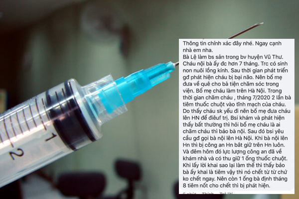 Bắt khẩn cấp người bà nghi tiêm thuốc chuột đầu độc cháu nội ở Thái Bình-2