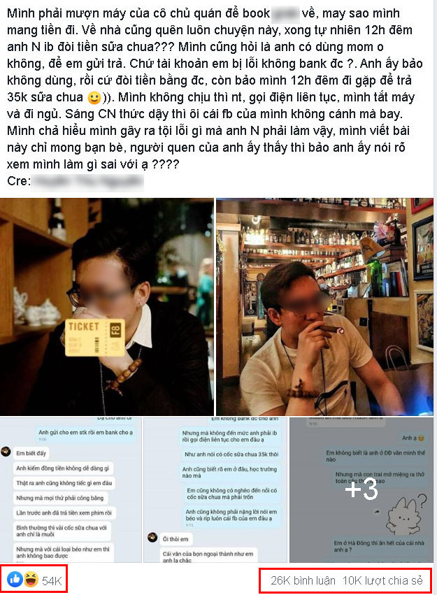 Nghi vấn hai vụ không dụ được gái vào nhà nghỉ đòi 10k nước mía và 35k tiền sữa chua là dàn dựng, dắt mũi cộng đồng mạng-3