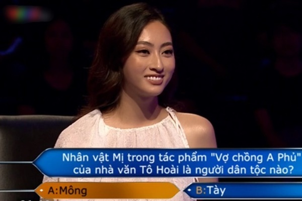Hoa hậu Lương Thùy Linh chạm tới câu hỏi 40 triệu của Ai là triệu phú nhưng lại mất trắng 8 triệu vì tin lời bạn-7