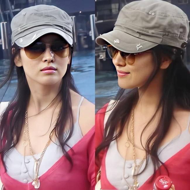 Nhan sắc của Song Hye Kyo xuất chúng đến nỗi cân đẹp mọi kiểu mũ dù sến hay lỗi thời tới đâu-11