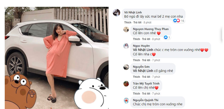 Vợ Văn Đức thông báo con gái đầu lòng chào đời vào sáng ngày 7/8-1