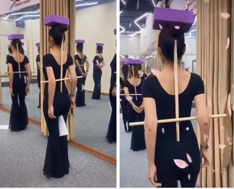 Cô gái dùng 2 chiếc que kẹp ngang lưng khiến nhiều người nghĩ là trò chơi quái đản”, hóa ra đó là tips để có vóc dáng vạn người mê mà không phải ai cũng biết-1
