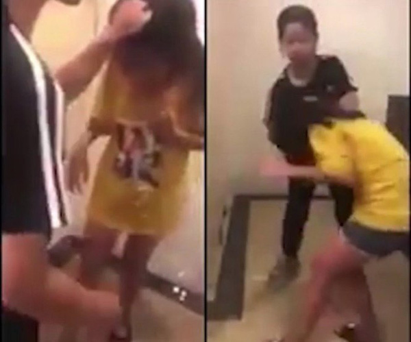 Nghệ An: Bé gái lớp 5 khóc lóc, van xin vẫn bị nhóm nữ sinh lớp 7 túm tóc, tát liên tiếp vào mặt-1