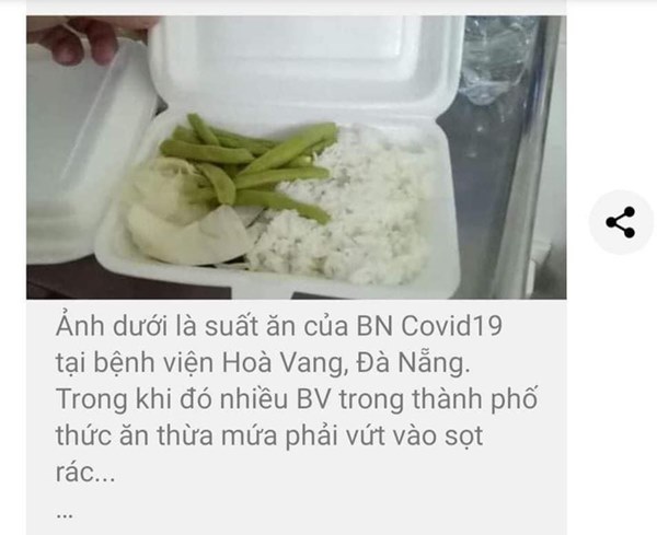 Thực hư suất ăn chỉ có rau và cơm cho bệnh nhân Covid-19 ở bệnh viện dã chiến Hoà Vang?-2