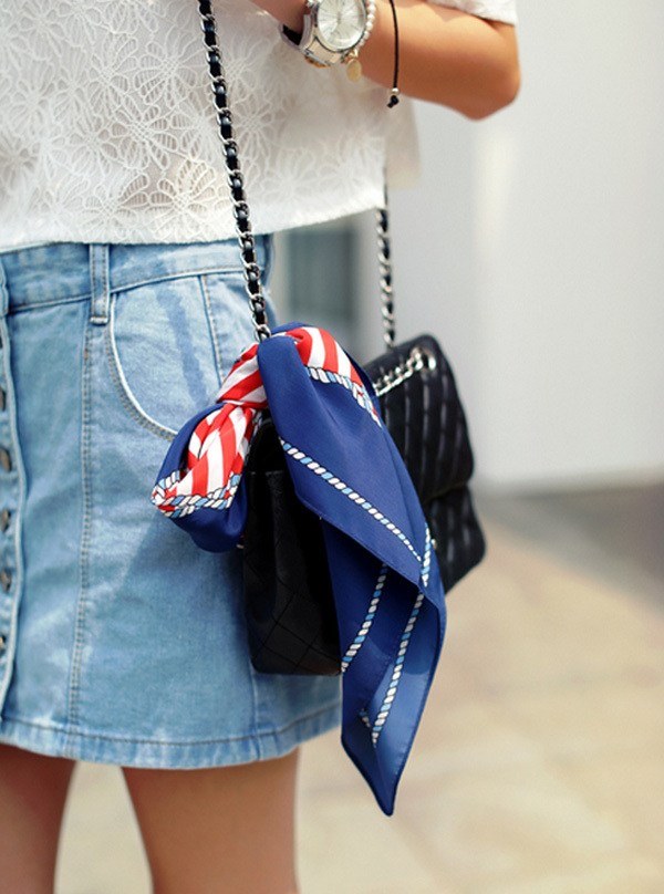 Mách nàng cách hô biến khăn lụa thành phụ kiện xinh xắn trong ngày hè-8