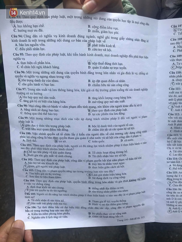 Đề thi môn Giáo dục công dân tốt nghiệp THPT Quốc gia 2020: Câu hỏi liên quan đến COVID-19-2