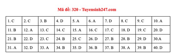 Đáp án đề thi môn Lịch sử tốt nghiệp THPT Quốc gia 2020 (24 mã đề)-6