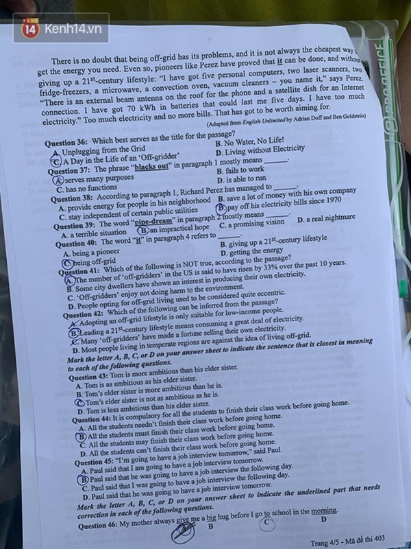 Đề thi tiếng Anh tốt nghiệp THPT Quốc gia 2020: Vừa sức, không khó-4