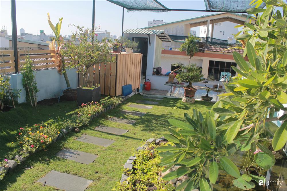 Sân thượng bê tông 40m² biến hình thành khu vườn xanh mát chỉ với 23 triệu đồng ở Đà Nẵng-12