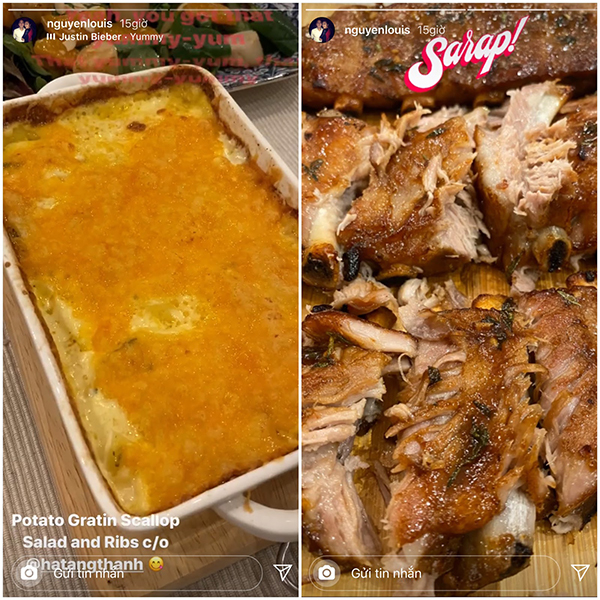 Hà Tăng khoe bữa tối thịnh soạn như nhà hàng nhưng dân tình chỉ dán mắt vào câu ví von này-3