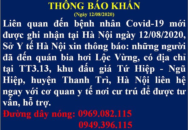 Xuất hiện ca nghi nhiễm COVID-19 đi lại nhiều nơi, Hà Nội ra thông báo khẩn trong đêm-1